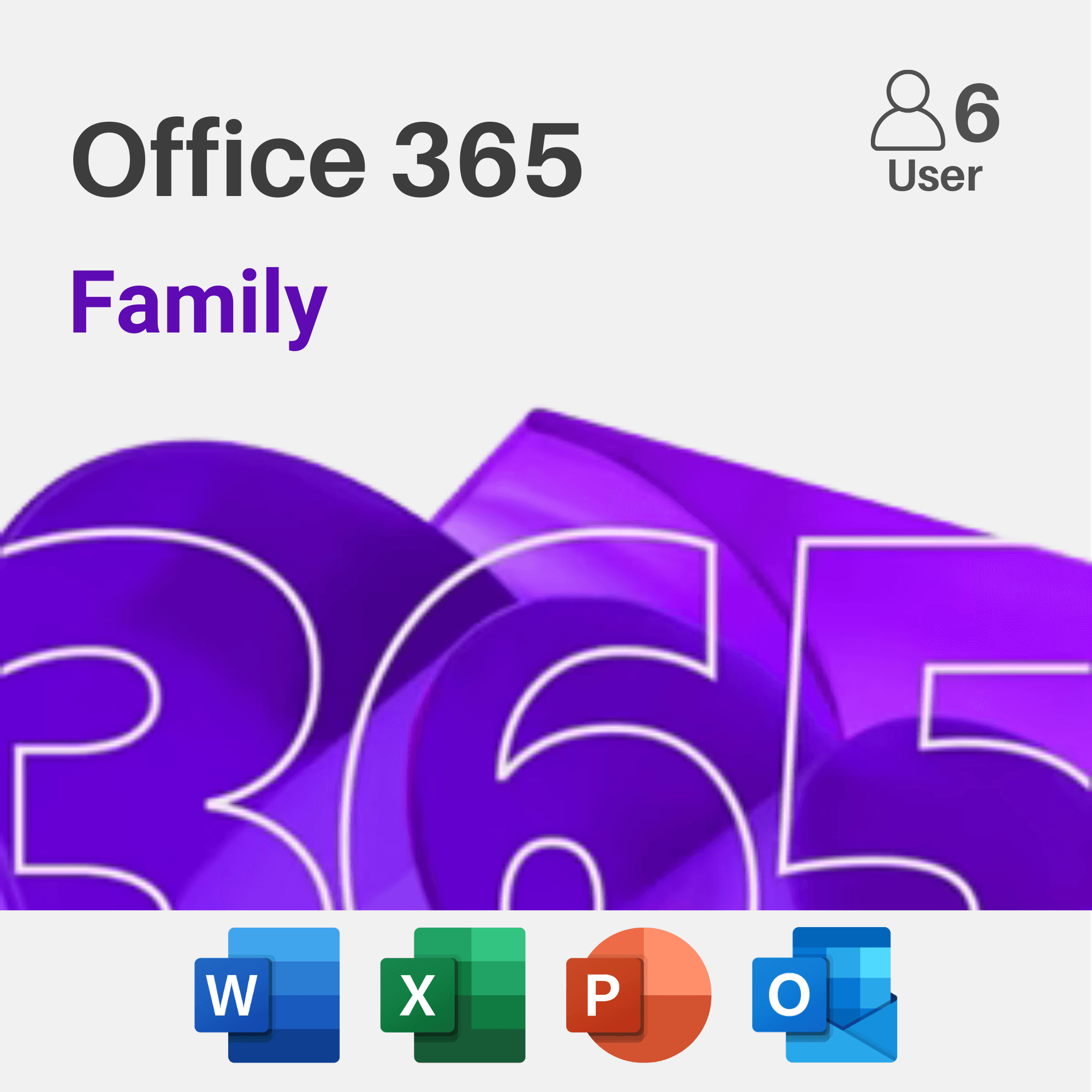 Microsoft 365 Family — 12 Month Subscription (up to 6 users)